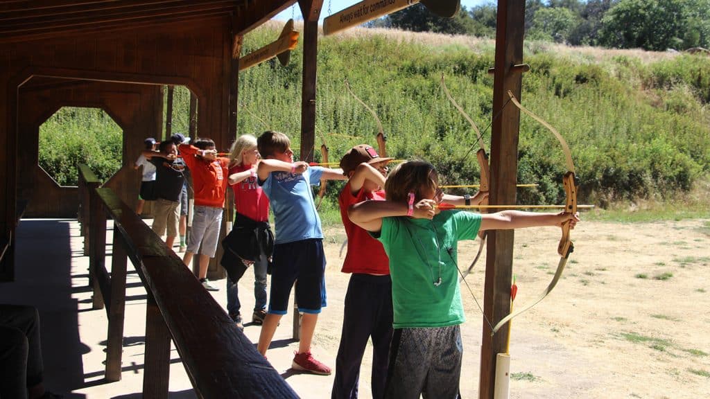 archery at overnight camp