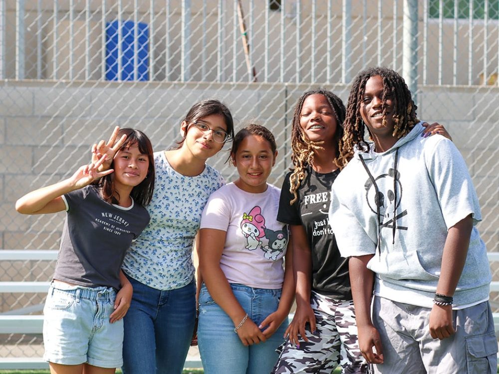 group of teens at the Y